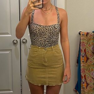 Cheetah Print Backless Bodysuit